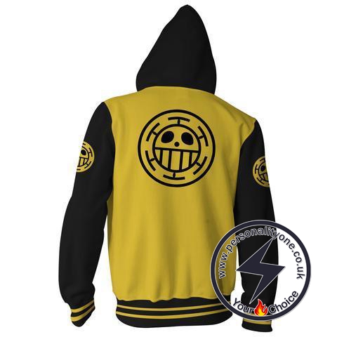 One Piece - Trafalgar D. Water Law Logo ZipUp - Hoodies Jackets